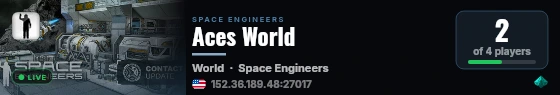 Aces World live status badge