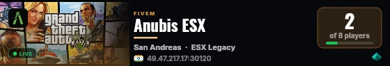 Anubis ESX live status badge