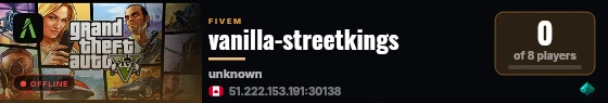 vanilla-streetkings live status badge