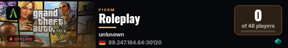 Roleplay live status badge