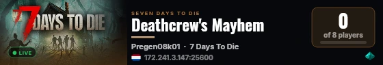Deathcrew's Mayhem live status badge