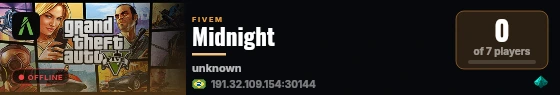 Midnight live status badge