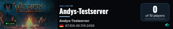 Andys-Testserver live status badge