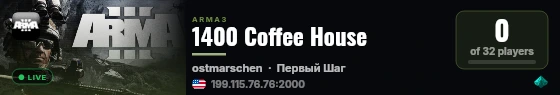 1400 Coffee House live status badge