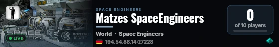 Matzes SpaceEngineers live status badge