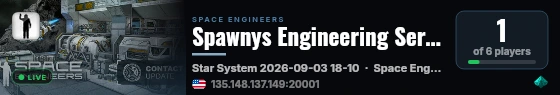 Spawnys Engineering Server live status badge