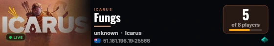 Fungs live status badge