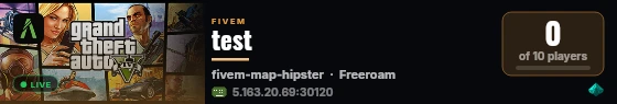 test live status badge