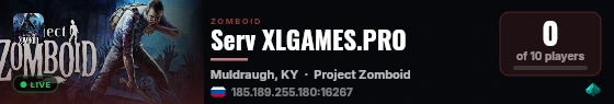Serv XLGAMES.PRO live status badge