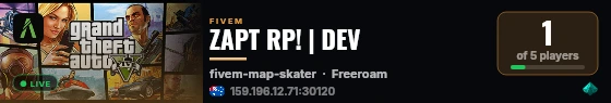 ZAPT RP! | DEV live status badge