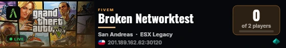 Broken Networktest  live status badge