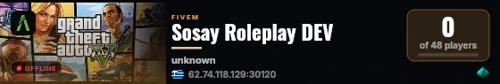 Sosay Roleplay DEV live status badge