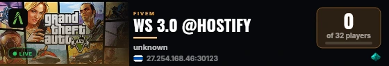WS 3.0 @HOSTIFY live status badge
