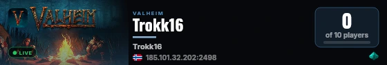 Trokk16 live status badge