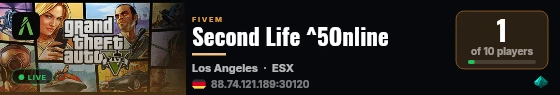 Second Life ^5Online live status badge