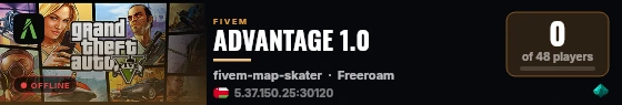 ADVANTAGE 1.0 live status badge