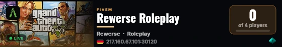 Rewerse Roleplay live status badge