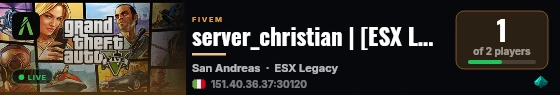 server_christian | [ESX Legacy] live status badge
