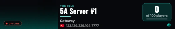 5A Server #1 live status badge