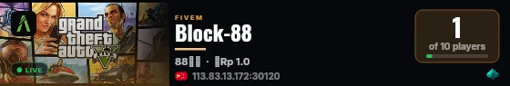 Block-88 live status badge
