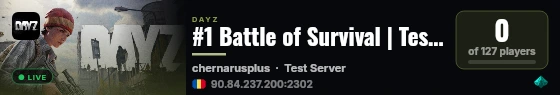 #1 Battle of Survival | Test Server live status badge