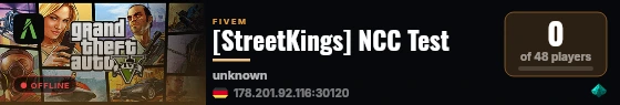 [StreetKings] NCC Test live status badge