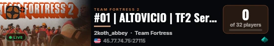 #01 | ALTOVICIO | TF2 Server 1 [NA] live status badge