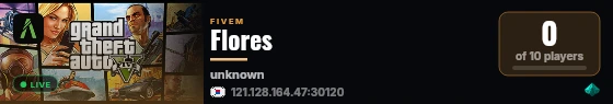 Flores live status badge