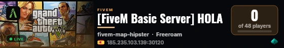 [FiveM Basic Server] HOLA live status badge
