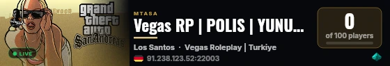 Vegas RP | POLIS | YUNUS | TURKIYE | vegas live status badge