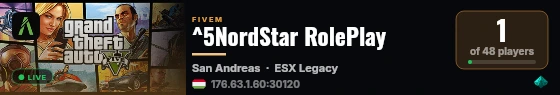 ^5NordStar RolePlay live status badge