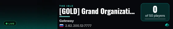 [GOLD] Grand Organization of Limitless Dominance live status badge