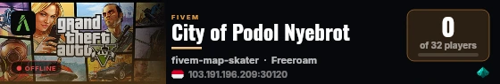 City of Podol Nyebrot live status badge