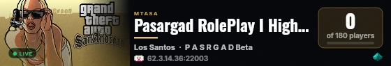 Pasargad RolePlay I High Quality Server live status badge