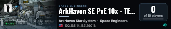 ArkHaven SE PvE 10x - TEST live status badge