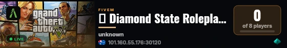 💎 Diamond State Roleplay-DEV 💎 | 🛠️ Custom Scripts | AU/US Hybrid live status badge
