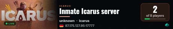 Inmate Icarus server live status badge