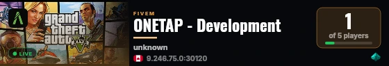 ONETAP - Development live status badge