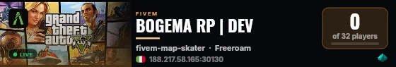 BOGEMA RP | DEV live status badge