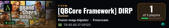 [QBCore Framework] DIRP live status badge