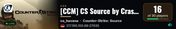 [CCM] CS Source by Crash Crew Minden live status badge