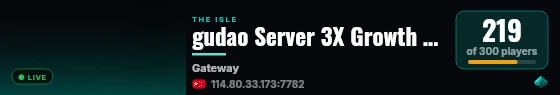 gudao Server 3X Growth No Rules#2 live status badge