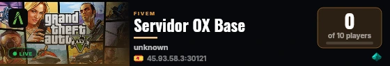 Servidor OX Base live status badge