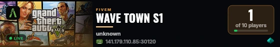 WAVE TOWN S1 live status badge