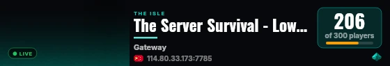 The Server Survival - Low Rules/3x/skin#2 live status badge