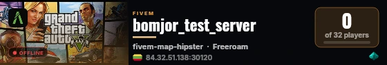 bomjor_test_server live status badge
