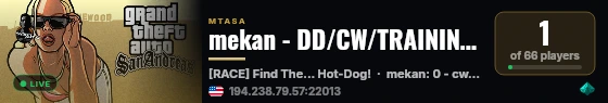 mekan - DD/CW/TRAINING/RACE/DM Server #1 live status badge