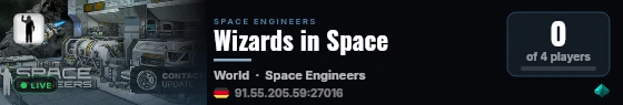 Wizards in Space live status badge