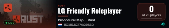 LG Friendly Roleplayer live status badge