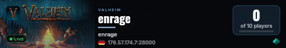 enrage live status badge